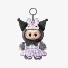 Pop Mart The Monsters x Hello Kitty an Friends series Blind Box Vinyl / Plush Keychain - Плюшевый Монстрик / Подвесной аксессуар / Обвес на сумку
