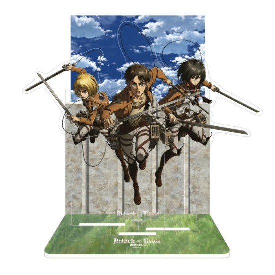 Sakami Merchandise Attack on Titan Acryl Figure 20cm - Eren, Mikasa & Armin - Акриловая фигурка