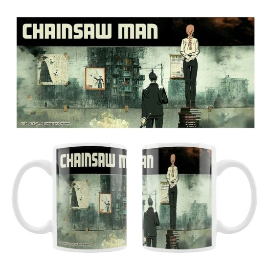 Sakami Merchendise Chainsaw Man Ceramic Mug 320ml - AKI & Makima