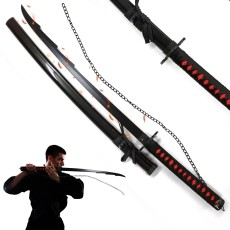 Bleach Bamboo Katana with Sheath Ichigo Shikai Cutting Moon Zangetsu Sword 102cm - Bambusa Katana ar Makstu (Zobens)
