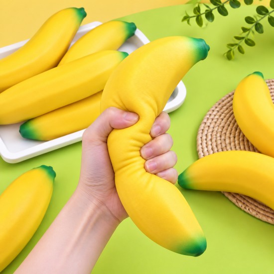 Mega Fruit Banana Squishy Stress Relief Toy 37cm