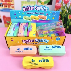 Assorted color “Butter Pack” Stress-Relief Squishy Toy with Vaseline Gel Filling Stress - Antistresa mīcāmā rotaļlieta “Sviesta paciņa” ar vazelīna gēla pildījumu