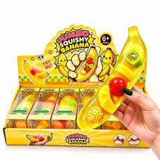 Squishy Banana with Fruits Stress Relief Toy with Vaseline Gel Filling Stress 16cm