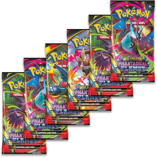 Pokemon Super Card Game TCG Trading Cards - Phantasmal Flames - ME02 Booster Pack EN