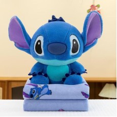 Stitch Plush Toy 40cm with Blanket 100 x 170cm - Stitch Classic - Plīša rotaļlieta ar pledu