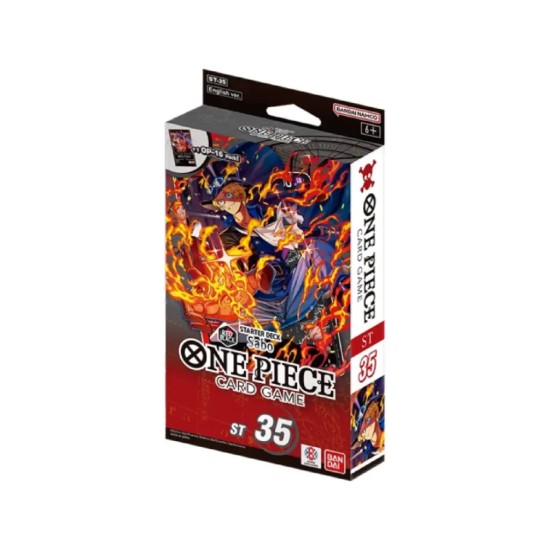 Bandai One Piece Super Card Game TCG Trading Cards - ST35 Starter Deck - Red/Black Sabo (EN)