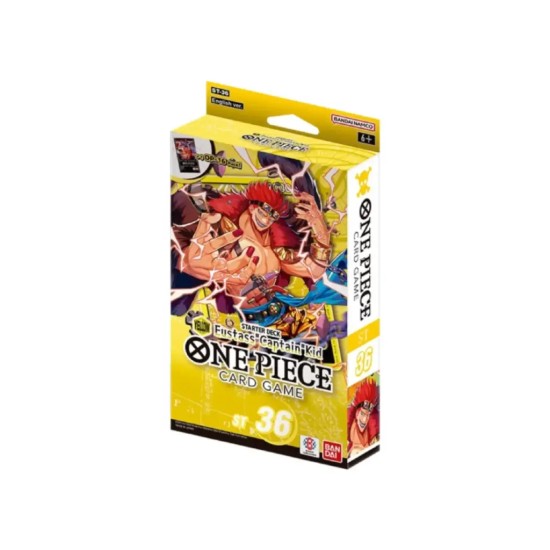 Bandai One Piece Super Card Game TCG Trading Cards - ST36 Starter Deck - Yellow Eustass "Captain" Kid (EN)