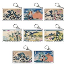 Presence Katsushika Hokusai x Hatsune Miku Assortment Blind Box Acrylic Keychain - Akrila atslēgu piekariņš
