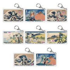 Presence Katsushika Hokusai x Hatsune Miku Assortment Blind Box Acrylic Keychain - Akrila atslēgu piekariņš