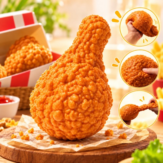 Giant Fried Chicken Drumstick Stress Relief Squishy - Антистресс игрушка / мягкий сквиши
