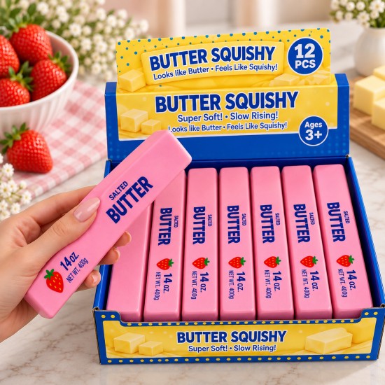 Giant Strawberry Butter Stress Relief Squishy - Антистресс игрушка / мягкий сквиши
