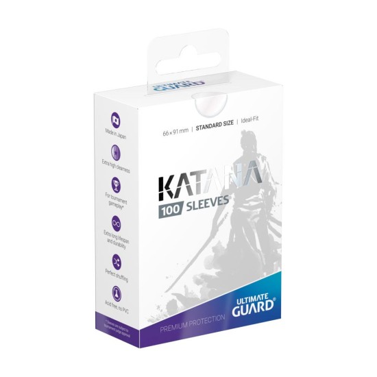 Ultimate Guard 100gab. Katana Sleeves Standard Size (66 x 91 mm) - Īpaši caurspīdīgi polipropilēna ieliktņi standarta izmēra kartēm