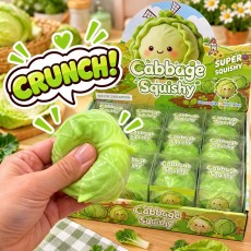 Cabbage Squishy Stress Relief Toy with Crunchy Beads