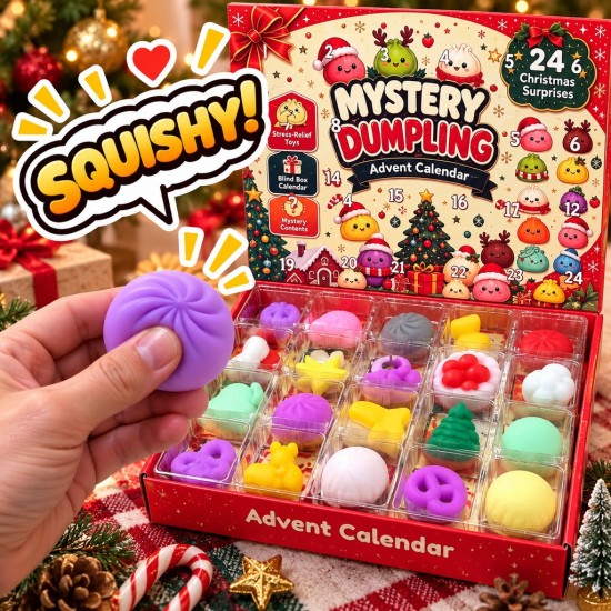 Mystery Dumpling Advent Calendar (24 pcs.) - Adventes kalendārs ar skvīša figūriņām