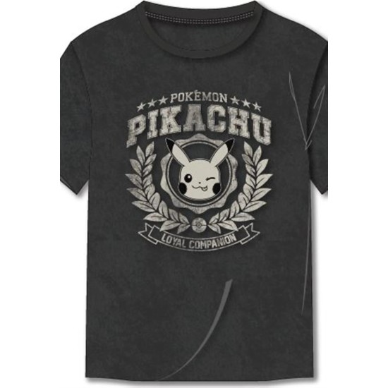 Difuzed Pokemon Pikachu Varsity Vintage T-shirt - M izmērs - Sieviešu kokvilnas T-krekls