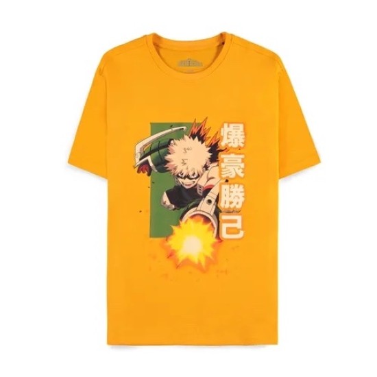 Difuzed My Hero Academia Orange Bakugo Katsuki Short Sleeved T-shirt - M izmērs - Vīriešu kokvilnas T-krekls