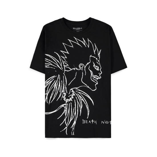 Difuzed Death Note Loose Fit Short Sleeved T-shirt - L izmērs / Melns - Vīriešu kokvilnas T-krekls