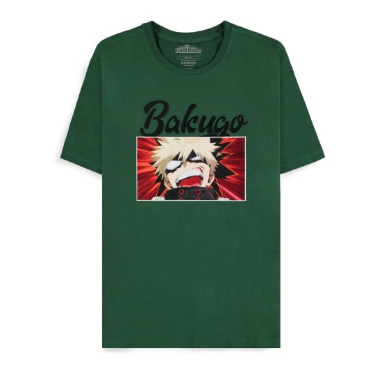 Difuzed My Hero Academia Green Bakugo Short Sleeved T-shirt - XL izmērs / Zaļš - Vīriešu kokvilnas T-krekls