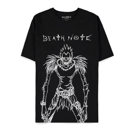 Difuzed Death Note Loose Fit Short Sleeved T-shirt - XL izmērs / Melns - Vīriešu kokvilnas T-krekls