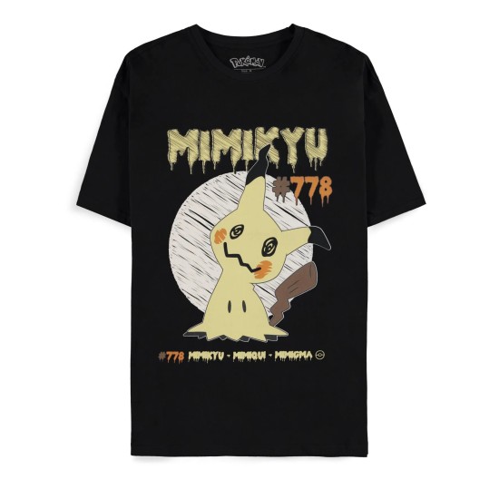 Difuzed Pokemon Mimikyu Short Sleeved T-shirt - L izmērs / Melns - Vīriešu kokvilnas T-krekls