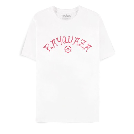 Difuzed Pokemon Rayquaza Short Sleeved T-shirt - XL izmērs / Balts - Vīriešu kokvilnas T-krekls
