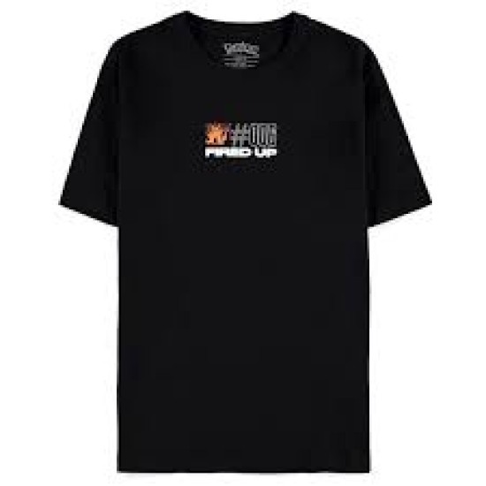 Difuzed Pokemon Charizard Short Sleeved T-shirt - L izmērs / Melns - Vīriešu kokvilnas T-krekls