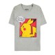 Difuzed Pokemon Pika Pikachu Short Sleeved T-shirt - XL izmērs / Pelēks - Vīriešu kokvilnas T-krekls