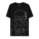 Difuzed Naruto Shippuden Kakashi Line Art Short Sleeved T-shirt - XS izmērs / Melns - Vīriešu kokvilnas T-krekls