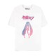 Difuzed Hatsune Miku Silhoutte Short Sleeved T-shirt - M izmērs / Balts - Sieviešu kokvilnas T-krekls