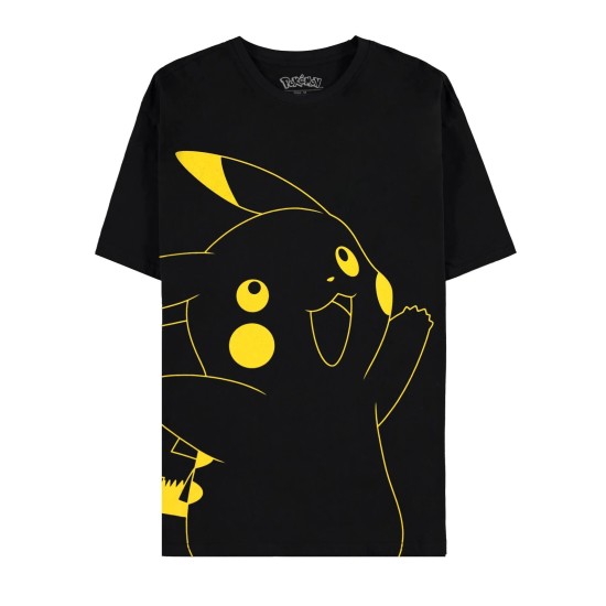 Difuzed Pokemon Pikachu Short Sleeved T-shirt - L izmērs / Melns - Sieviešu kokvilnas T-krekls