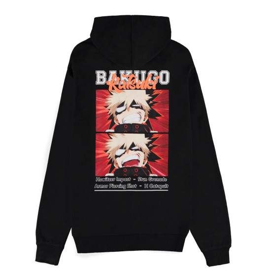 Difuzed My Hero Academia Bakugo Zipper Hoodie - M izmērs - Vīriešu hūdijs ar ravējslēdzēju un kapuci