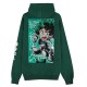 Difuzed My Hero Academia Izuku Midoriya Zipper Hoodie - XL izmērs / Zaļš - Vīriešu hūdijs ar ravējslēdzēju un kapuci