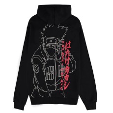 Difuzed Naruto Shippuden Kakashi Line Art Zipper Hoodie - M izmērs - Vīriešu hūdijs ar ravējslēdzēju un kapuci