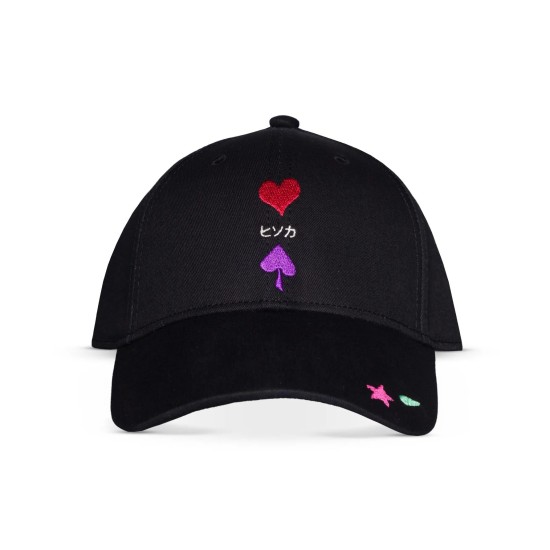 Difuzed Hunter x Hunter Adjustable Cap - Hisoka Heart & Spade - Kokvilnas cepure ar nagu