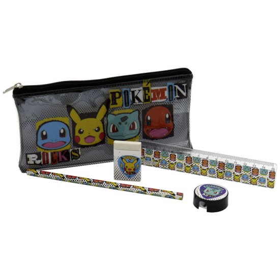 CYP Brands Pokemon Pencil Case with School Materials - Penālis ar skolas piedarumiem