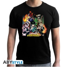 ABYstyle My Hero Academia Group T-shirt - XL размер / Чёрная - Мужская хлопковая майка / футболка