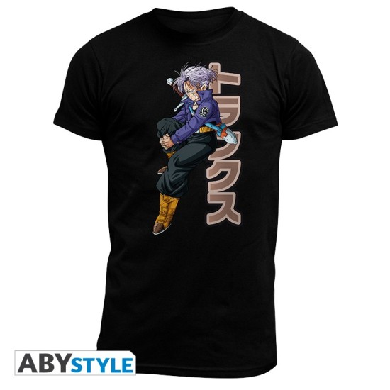 ABYstyle Dragon Ball Z Trunks T-shirt - S izmērs / Melns - Vīriešu kokvilnas T-krekls