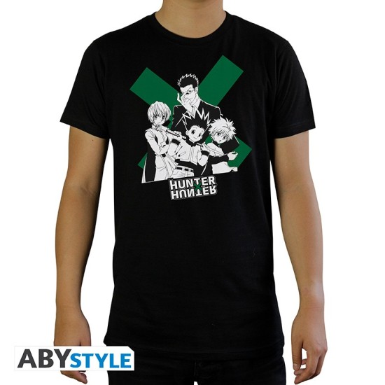 ABYstyle Hunter x Hunter Group T-shirt - S izmērs / Melns - Vīriešu kokvilnas T-krekls