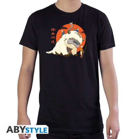 ABYstyle Avatar Appa T-shirt - L izmērs / Melns - Vīriešu kokvilnas T-krekls
