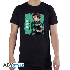 ABYstyle Demon Slayer Tanjiro T-shirt - L size / Black - Men's cotton T-shirt