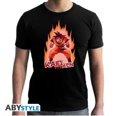 ABYstyle Dragon Ball Z Kaio Ken T-shirt - L size / Black - Men's cotton T-shirt