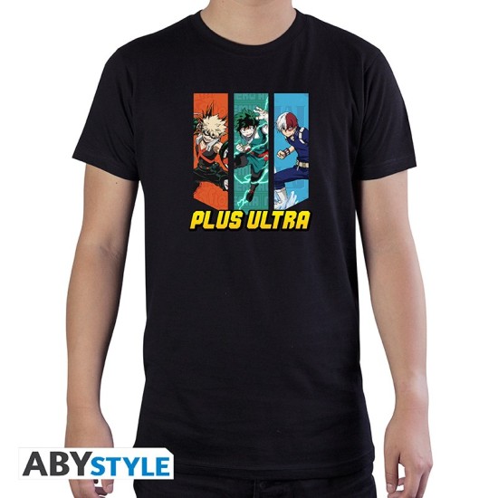 ABYstyle My Hero Academia Heroes Colors T-shirt - L izmērs / Melns - Vīriešu kokvilnas T-krekls