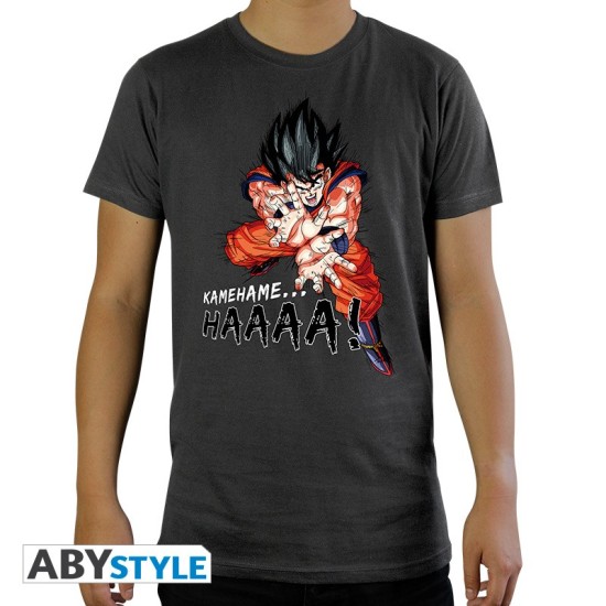 ABYstyle Dragon Ball Kamehameha T-shirt - M izmērs / Pelēks - Vīriešu kokvilnas T-krekls