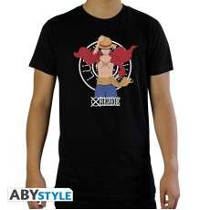 ABYstyle One Piece Luffy New World T-shirt - M size / Black - Men's cotton T-shirt