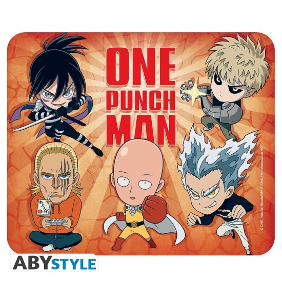 ABYstyle One-Punch Man Flexible Mousepad 23.5 x 19.5 cm - Saitama & co - Peles paliktnis