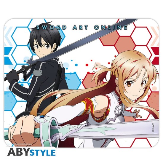 ABYstyle Sword Art Online Flexible Mousepad 23.5 x 19.5 cm - Kirito and Asuna - Peles paliktnis