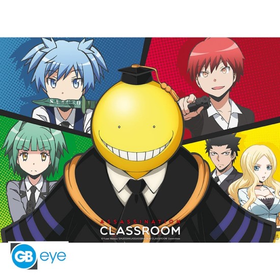 ABYstyle Assassination Classroom Poster Chibi 38 x 52 cm - Koro vs Pupils - Plakāts