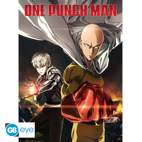 ABYstyle One-Punch Man Poster Chibi 38 x 52 cm - Saitama & Genos - Plakāts