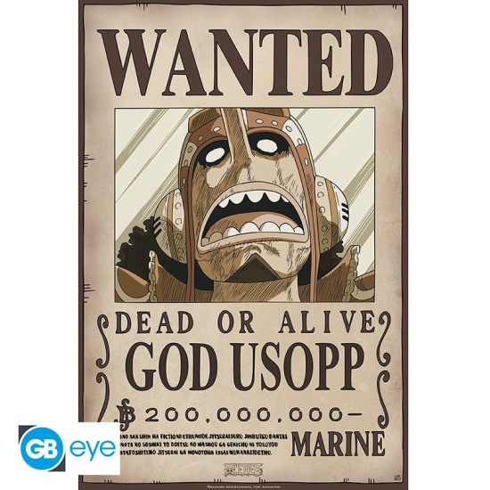 ABYstyle One Piece Poster Chibi 35 x 52 cm - Wanted Usopp New Look - Plakāts