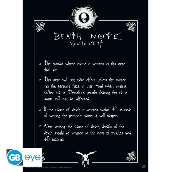 ABYstyle Death Note Poster Chibi 38 x 52 cm - Rules - Plakāts